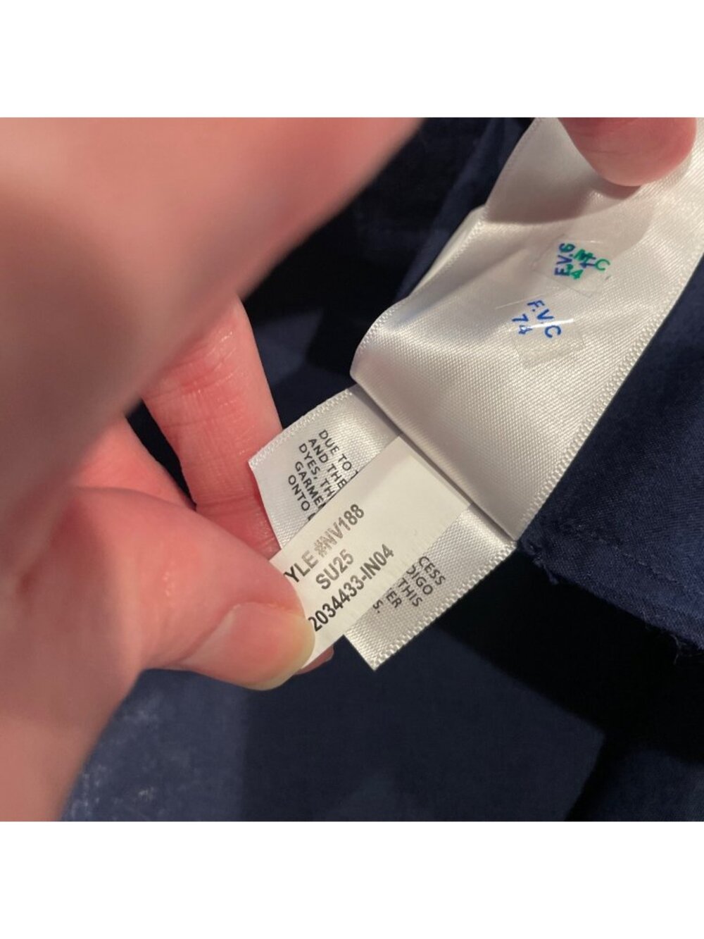 NWT Madewell XL Shirred Balloon-Sleeve Top Navy Blouse Cotton Voile Button Front - Picture 10 of 11